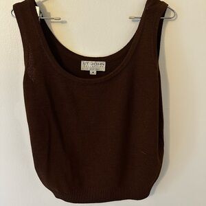 St. John Brown Tank Top